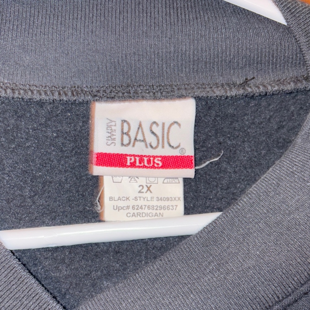Black Button-Up Cardigan - Picture 2 of 2